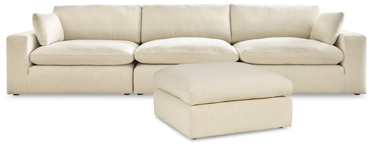 Elyza 3-Piece Sectional with Ottoman at Walker Mattress and Furniture Locations in Cedar Park and Belton TX.