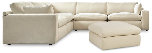 Elyza 5-Piece Sectional with Ottoman at Walker Mattress and Furniture Locations in Cedar Park and Belton TX.