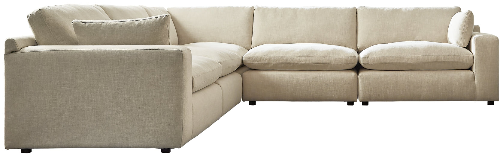 Elyza 5-Piece Sectional with Ottoman at Walker Mattress and Furniture Locations in Cedar Park and Belton TX.