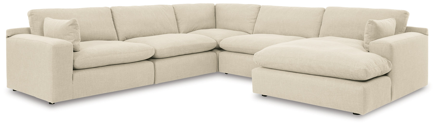 Elyza 5-Piece Sectional with Ottoman at Walker Mattress and Furniture Locations in Cedar Park and Belton TX.