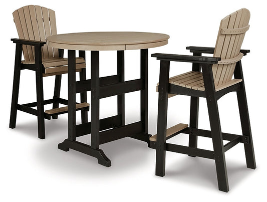Fairen Trail Outdoor Bar Table and 2 Barstools at Walker Mattress and Furniture Locations in Cedar Park and Belton TX.