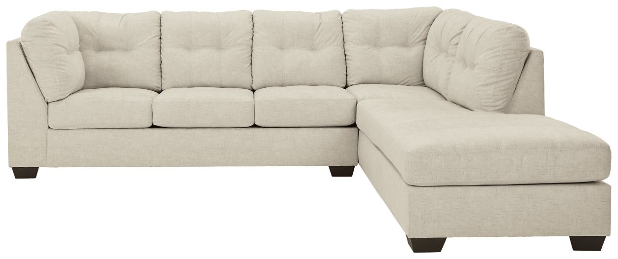 Falkirk 2-Piece Sectional with Ottoman at Walker Mattress and Furniture Locations in Cedar Park and Belton TX.