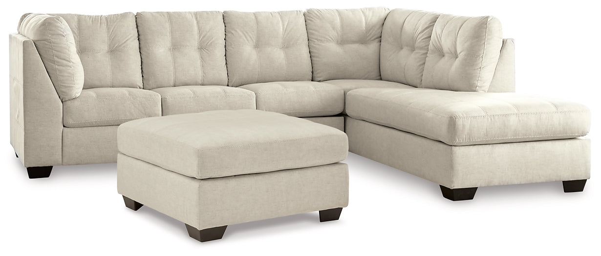 Falkirk 2-Piece Sectional with Ottoman at Walker Mattress and Furniture Locations in Cedar Park and Belton TX.
