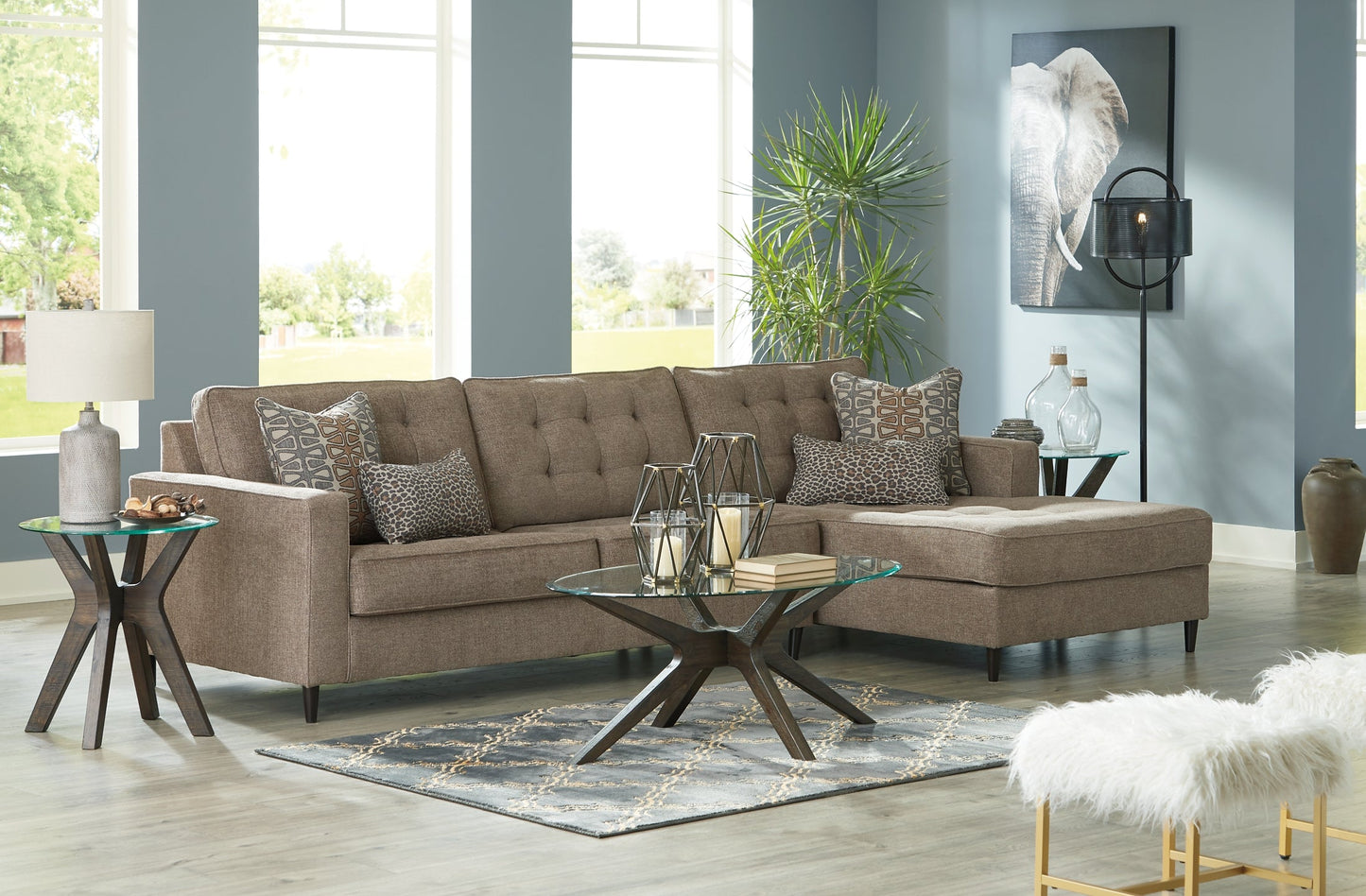 Flintshire 2-Piece Sectional with Chaise at Walker Mattress and Furniture Locations in Cedar Park and Belton TX.