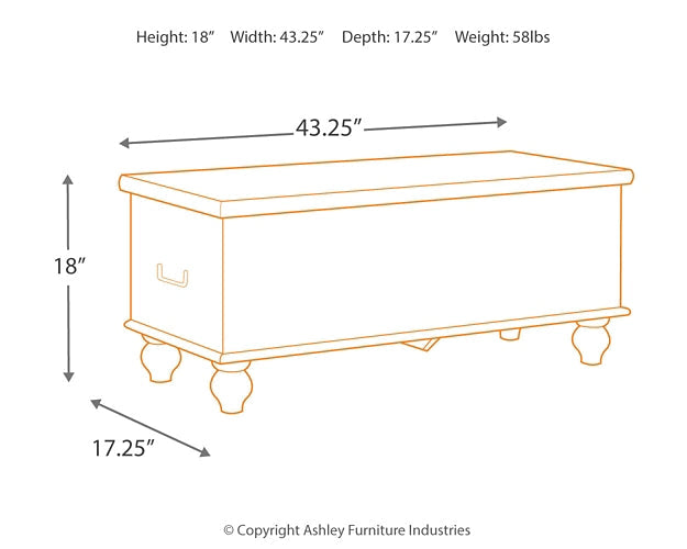 Fossil Ridge Storage Bench at Walker Mattress and Furniture Locations in Cedar Park and Belton TX.