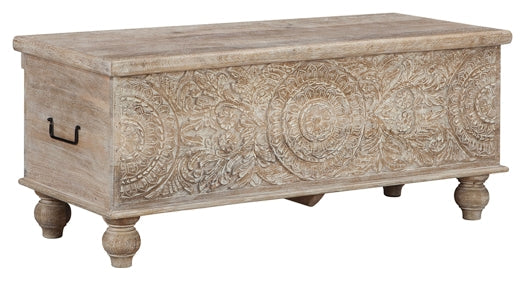 Fossil Ridge Storage Bench at Walker Mattress and Furniture Locations in Cedar Park and Belton TX.