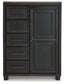 Foyland California King Panel Storage Bed with Mirrored Dresser and Chest at Walker Mattress and Furniture Locations in Cedar Park and Belton TX.