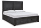 Foyland California King Panel Storage Bed with Mirrored Dresser and Chest at Walker Mattress and Furniture Locations in Cedar Park and Belton TX.