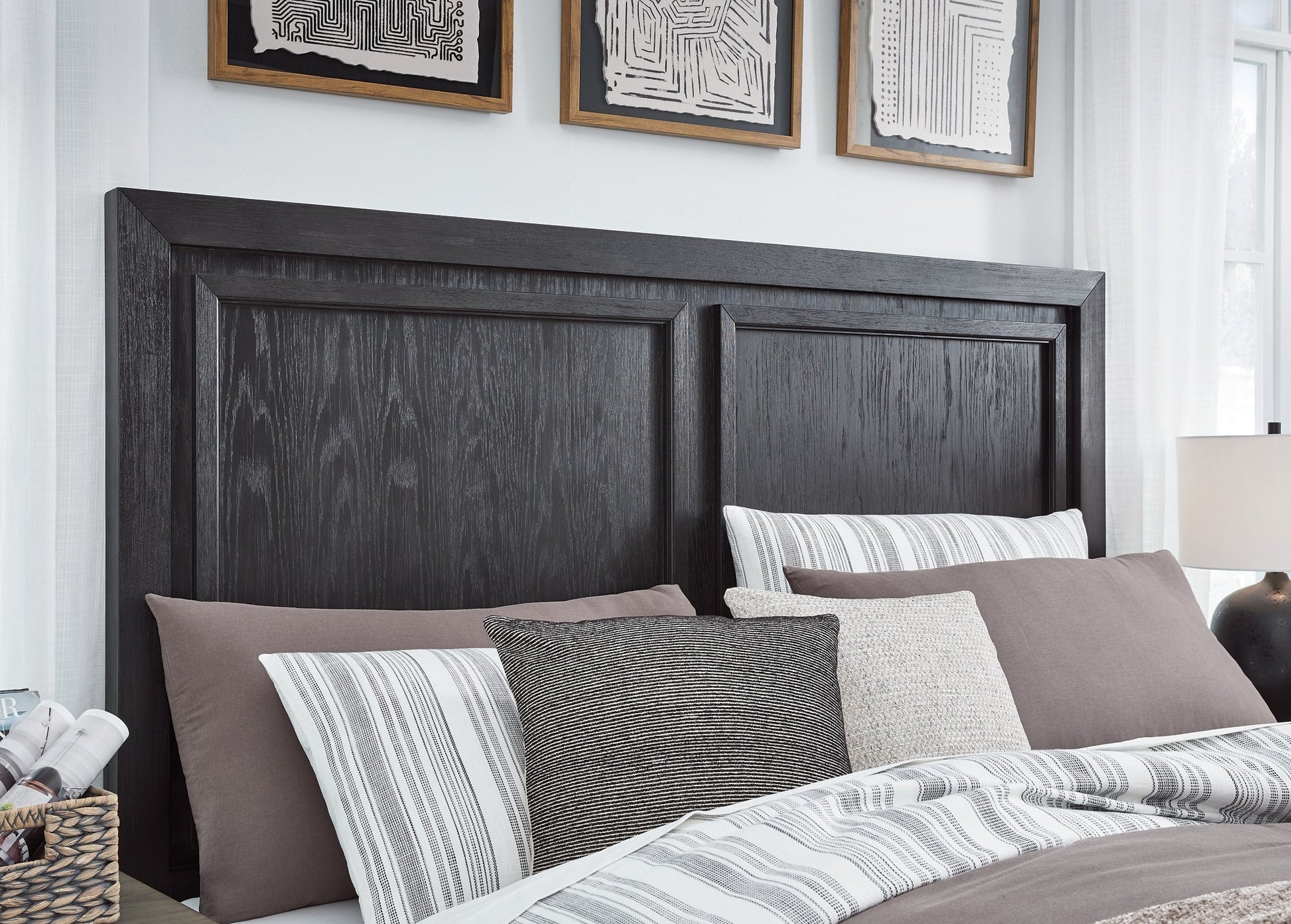 Foyland California King Panel Storage Bed with Mirrored Dresser and Chest at Walker Mattress and Furniture Locations in Cedar Park and Belton TX.