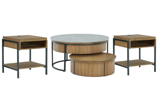 Fridley Coffee Table with 2 End Tables at Walker Mattress and Furniture Locations in Cedar Park and Belton TX.
