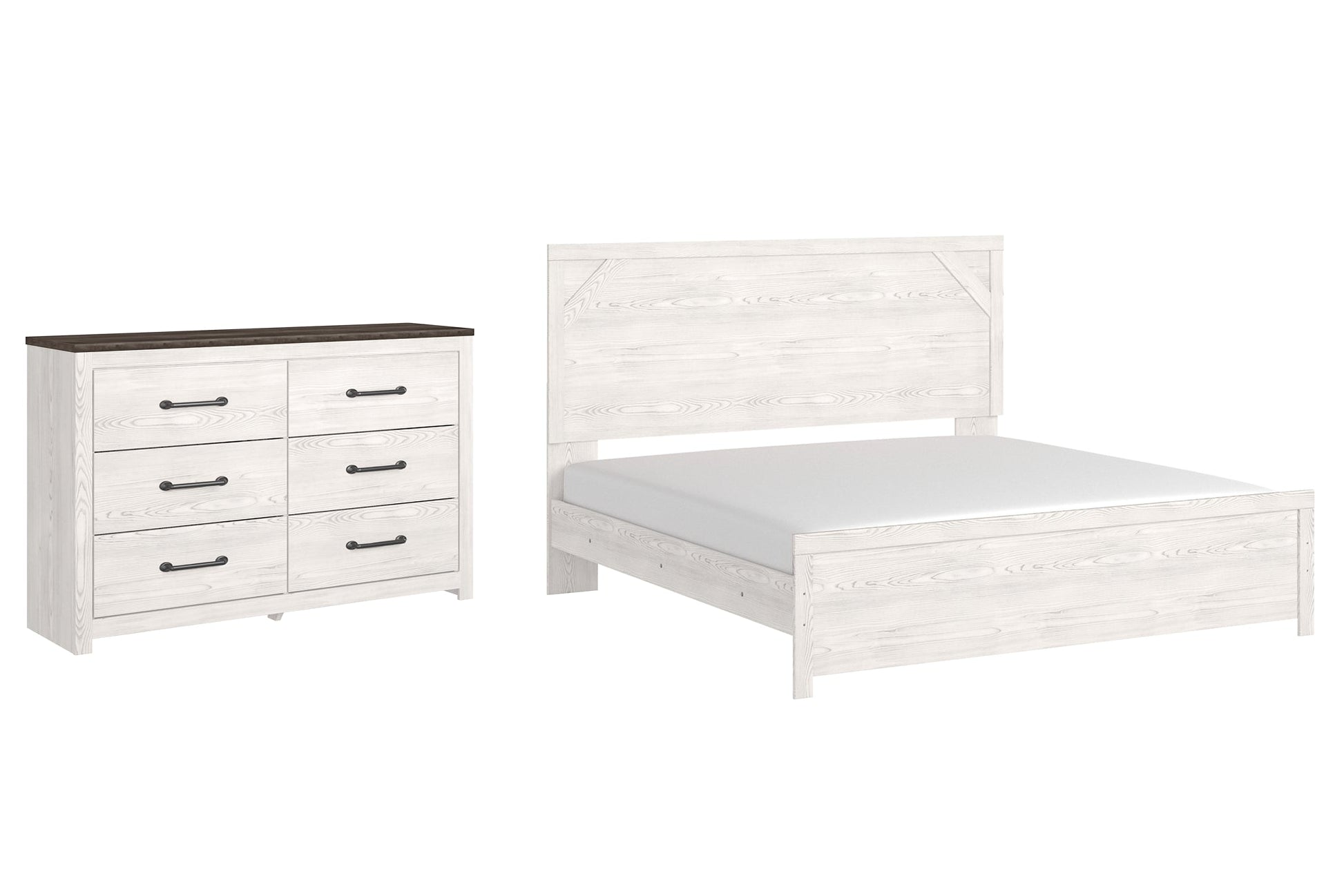 Gerridan King Panel Bed with Dresser at Walker Mattress and Furniture Locations in Cedar Park and Belton TX.