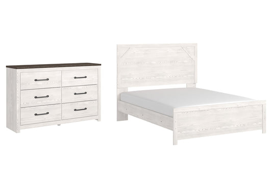 Gerridan Queen Panel Bed with Dresser at Walker Mattress and Furniture Locations in Cedar Park and Belton TX.