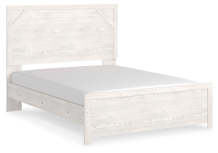 Gerridan Queen Panel Bed with Mirrored Dresser, Chest and 2 Nightstands at Walker Mattress and Furniture Locations in Cedar Park and Belton TX.