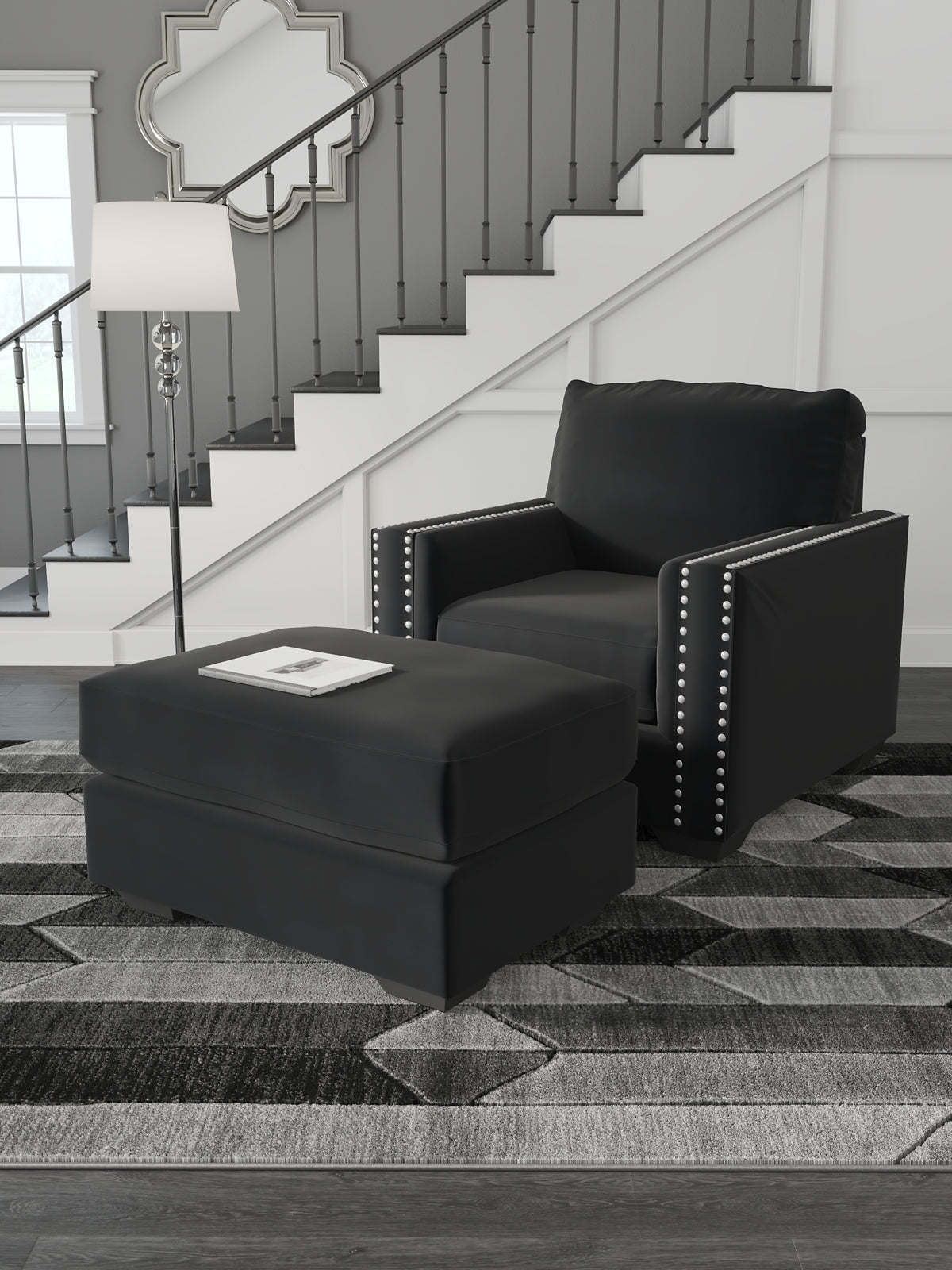Gleston Chair and Ottoman at Walker Mattress and Furniture Locations in Cedar Park and Belton TX.