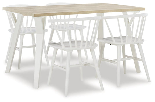 Grannen Dining Table and 4 Chairs at Walker Mattress and Furniture Locations in Cedar Park and Belton TX.
