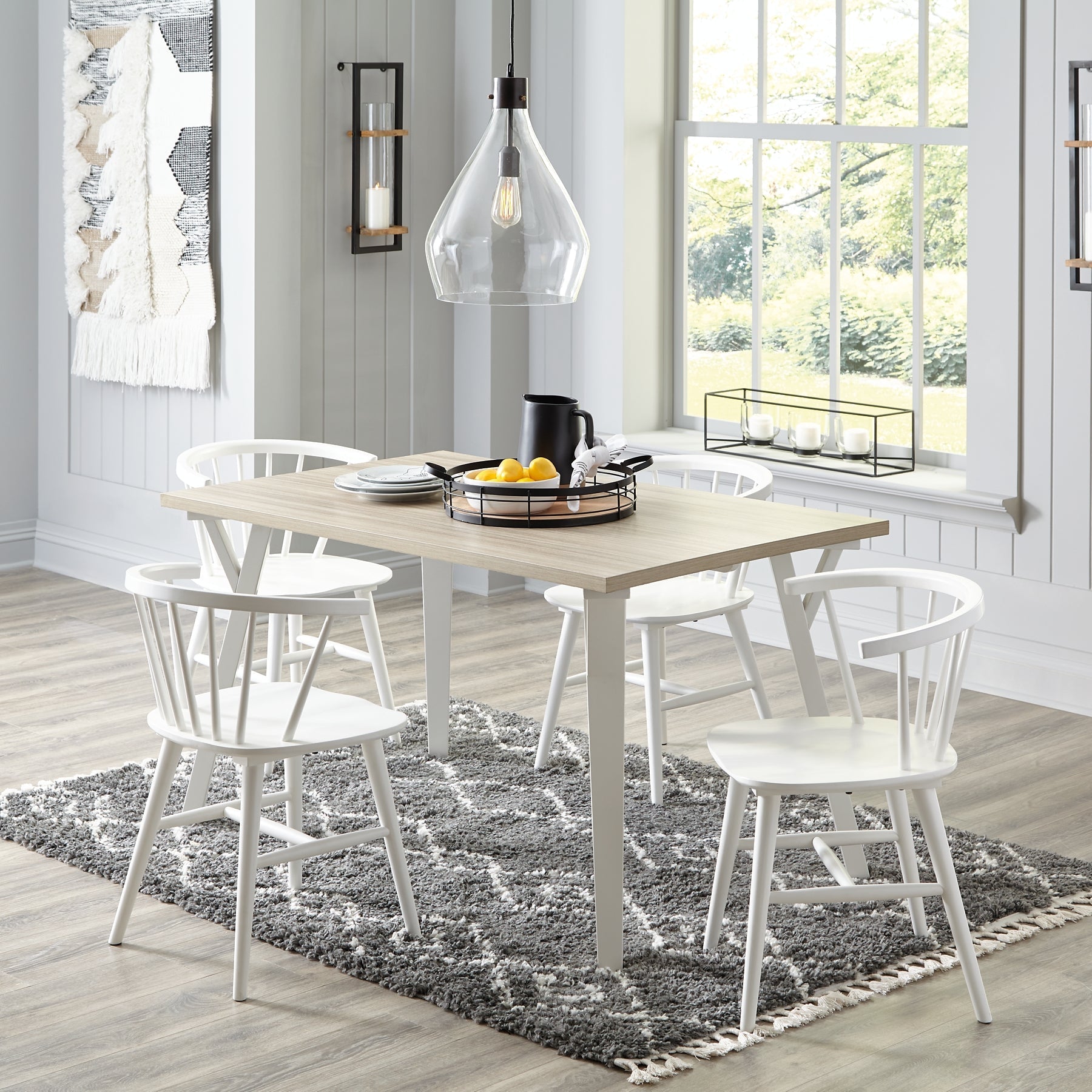 Grannen Dining Table and 4 Chairs at Walker Mattress and Furniture Locations in Cedar Park and Belton TX.