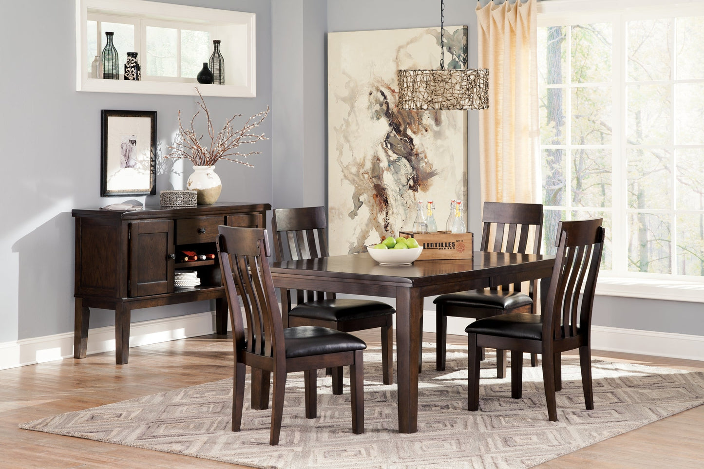 Haddigan Dining Table and 4 Chairs at Walker Mattress and Furniture Locations in Cedar Park and Belton TX.