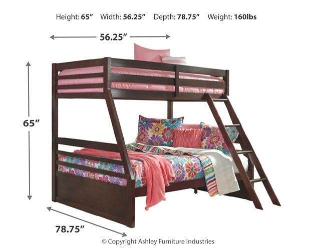 Halanton Twin over Full Bunk Bed at Walker Mattress and Furniture Locations in Cedar Park and Belton TX.