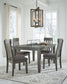 Hallanden Dining Table and 4 Chairs at Walker Mattress and Furniture Locations in Cedar Park and Belton TX.