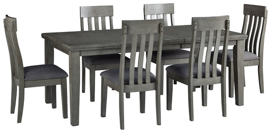 Hallanden Dining Table and 6 Chairs at Walker Mattress and Furniture Locations in Cedar Park and Belton TX.