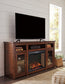 Harpan XL TV Stand w/Fireplace Option at Walker Mattress and Furniture Locations in Cedar Park and Belton TX.