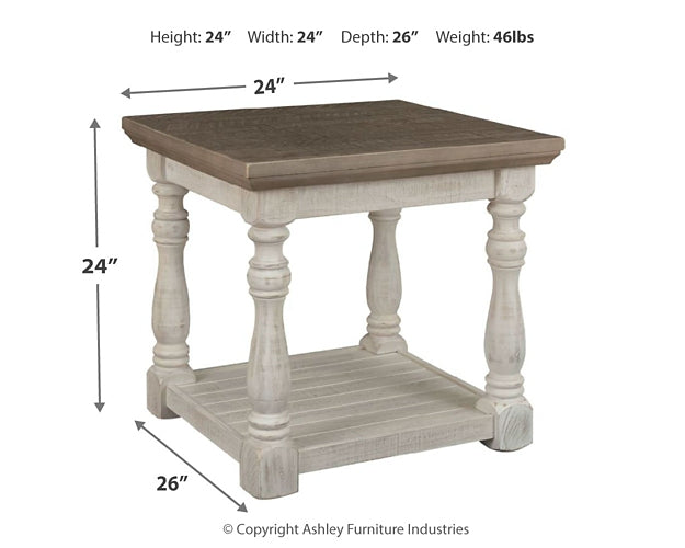 Havalance Rectangular End Table at Walker Mattress and Furniture Locations in Cedar Park and Belton TX.