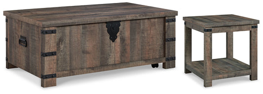 Hollum Coffee Table with 1 End Table at Walker Mattress and Furniture Locations in Cedar Park and Belton TX.