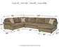 Hoylake 3-Piece Sectional with Ottoman at Walker Mattress and Furniture Locations in Cedar Park and Belton TX.