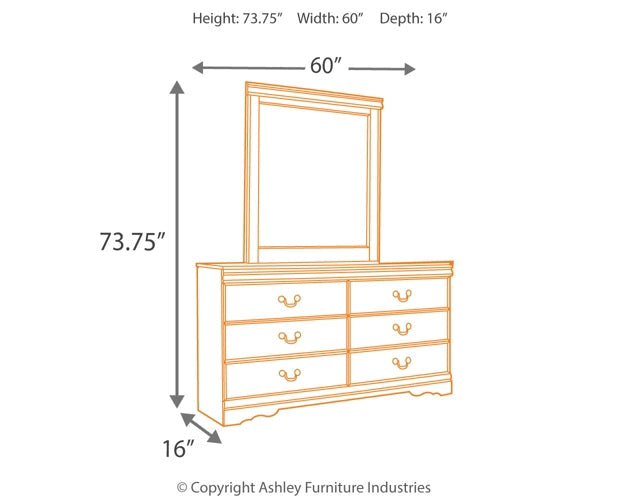 Huey Vineyard Dresser and Mirror at Walker Mattress and Furniture Locations in Cedar Park and Belton TX.