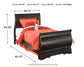 Huey Vineyard Twin Sleigh Bed with Mirrored Dresser at Walker Mattress and Furniture Locations in Cedar Park and Belton TX.