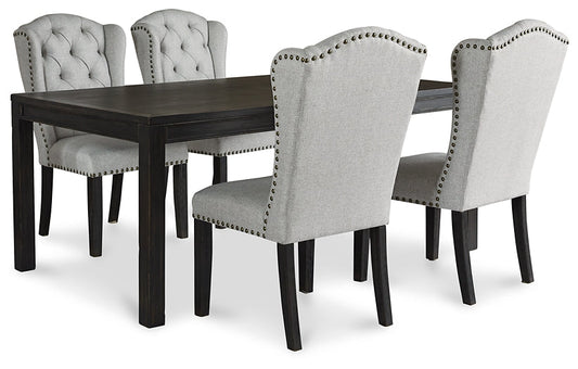 Jeanette Dining Table and 4 Chairs at Walker Mattress and Furniture Locations in Cedar Park and Belton TX.