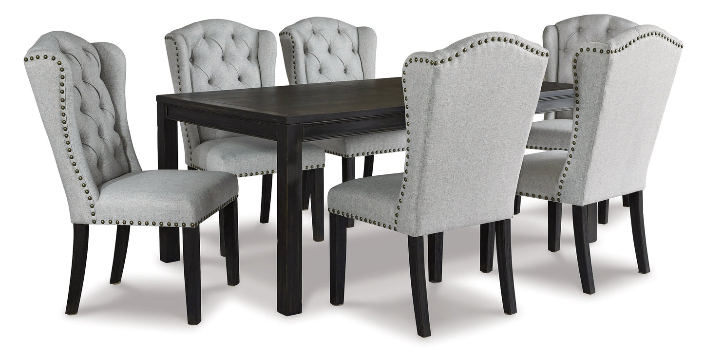Jeanette Dining Table and 6 Chairs at Walker Mattress and Furniture Locations in Cedar Park and Belton TX.