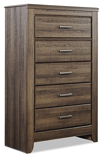 Juararo Five Drawer Chest at Walker Mattress and Furniture Locations in Cedar Park and Belton TX.