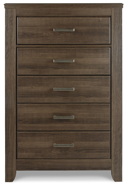 Juararo Five Drawer Chest at Walker Mattress and Furniture Locations in Cedar Park and Belton TX.