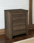 Juararo Two Drawer Night Stand at Walker Mattress and Furniture Locations in Cedar Park and Belton TX.