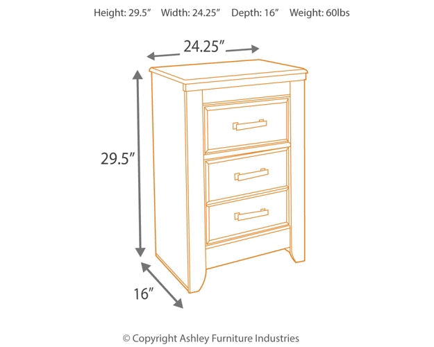 Juararo Two Drawer Night Stand at Walker Mattress and Furniture Locations in Cedar Park and Belton TX.