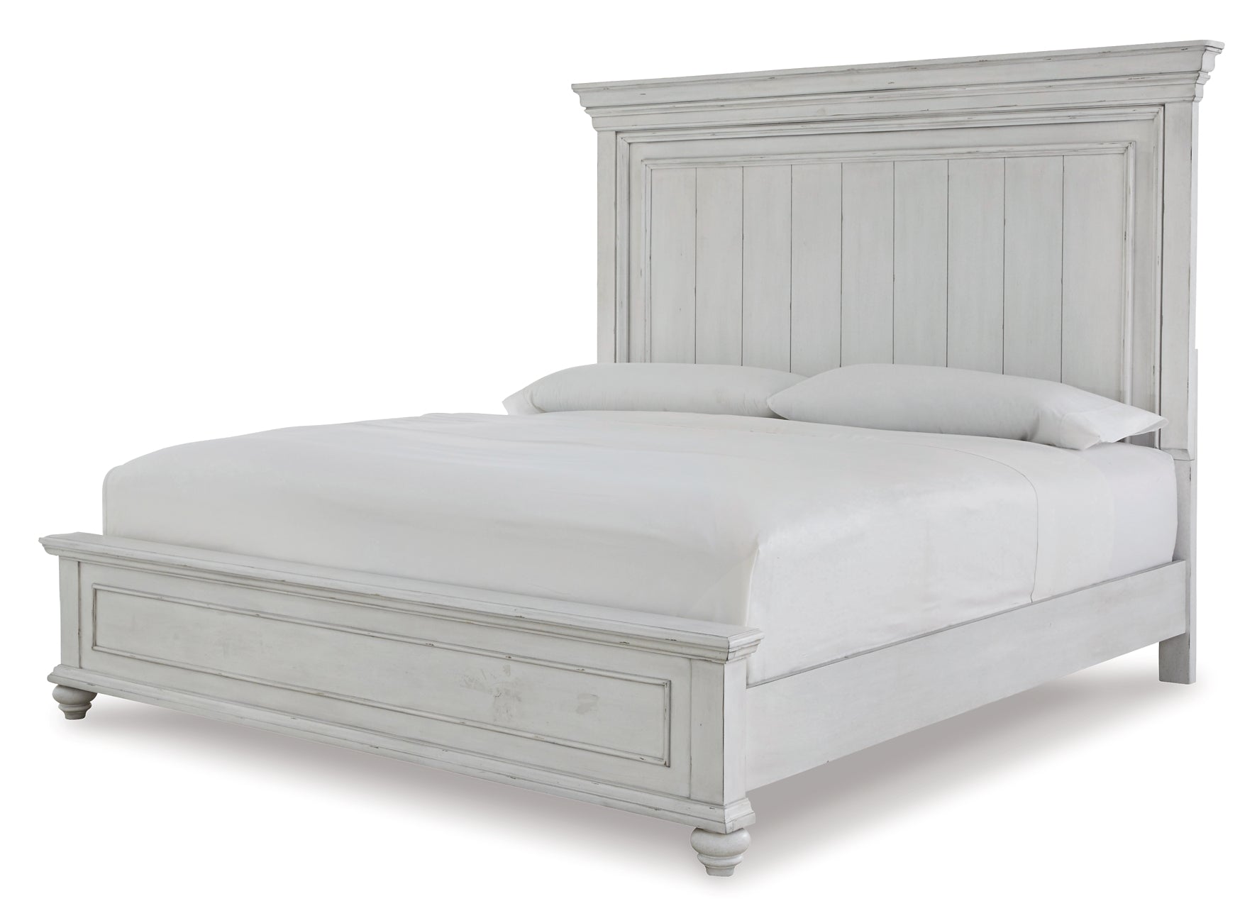 Kanwyn Queen Panel Bed with Mirrored Dresser and 2 Nightstands at Walker Mattress and Furniture Locations in Cedar Park and Belton TX.
