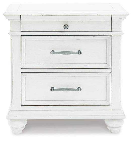 Kanwyn Three Drawer Night Stand at Walker Mattress and Furniture Locations in Cedar Park and Belton TX.
