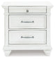 Kanwyn Three Drawer Night Stand at Walker Mattress and Furniture Locations in Cedar Park and Belton TX.