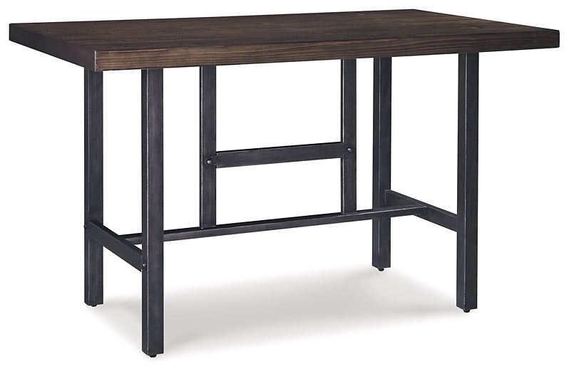 Kavara Counter Height Dining Table and 2 Barstools at Walker Mattress and Furniture Locations in Cedar Park and Belton TX.
