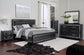 Kaydell King Upholstered Panel Bed with Mirrored Dresser and 2 Nightstands at Walker Mattress and Furniture Locations in Cedar Park and Belton TX.