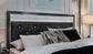 Kaydell King Upholstered Panel Storage Bed with Mirrored Dresser and 2 Nightstands at Walker Mattress and Furniture Locations in Cedar Park and Belton TX.