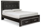 Kaydell Queen Panel Bed with Storage with Mirrored Dresser, Chest and 2 Nightstands at Walker Mattress and Furniture Locations in Cedar Park and Belton TX.