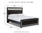 Kaydell Queen Upholstered Panel Bed with Mirrored Dresser at Walker Mattress and Furniture Locations in Cedar Park and Belton TX.