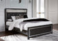 Kaydell Queen Upholstered Panel Bed with Mirrored Dresser at Walker Mattress and Furniture Locations in Cedar Park and Belton TX.