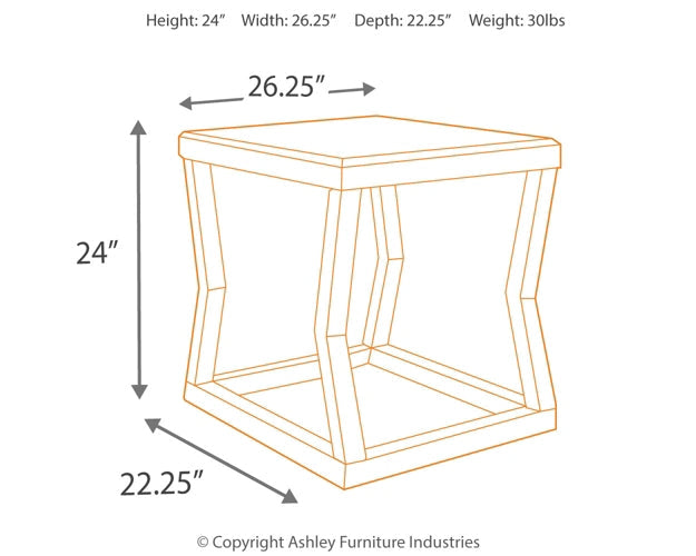 Kelton 2 End Tables at Walker Mattress and Furniture Locations in Cedar Park and Belton TX.