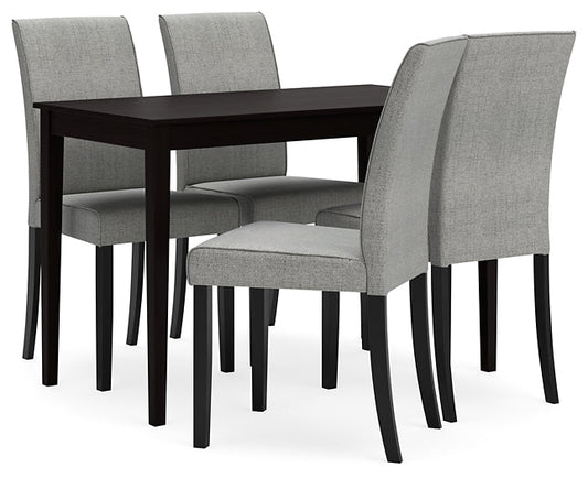 Kimonte Dining Table and 4 Chairs at Walker Mattress and Furniture Locations in Cedar Park and Belton TX.