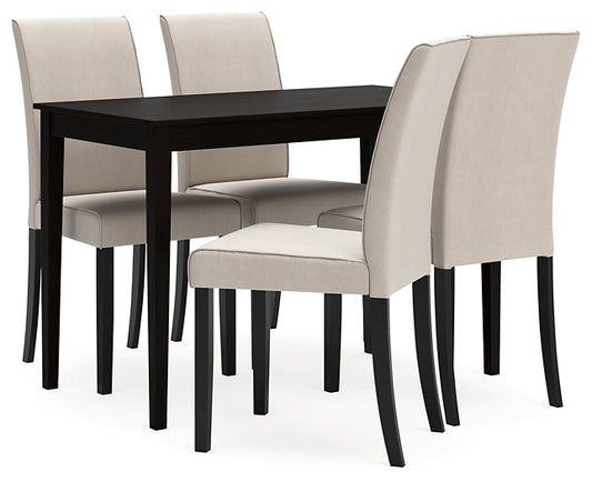 Kimonte Dining Table and 4 Chairs at Walker Mattress and Furniture Locations in Cedar Park and Belton TX.