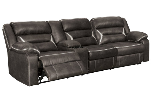 Kincord 2-Piece Power Reclining Sectional at Walker Mattress and Furniture Locations in Cedar Park and Belton TX.