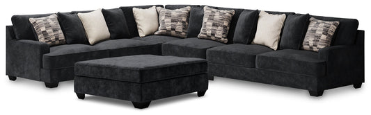 Lavernett 4-Piece Sectional with Ottoman at Walker Mattress and Furniture Locations in Cedar Park and Belton TX.